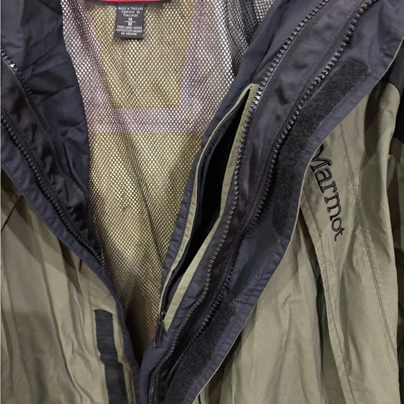 Marmot Gore-Tex Ski Shell Jacket Men’s M Green Black - Picture 4 of 8